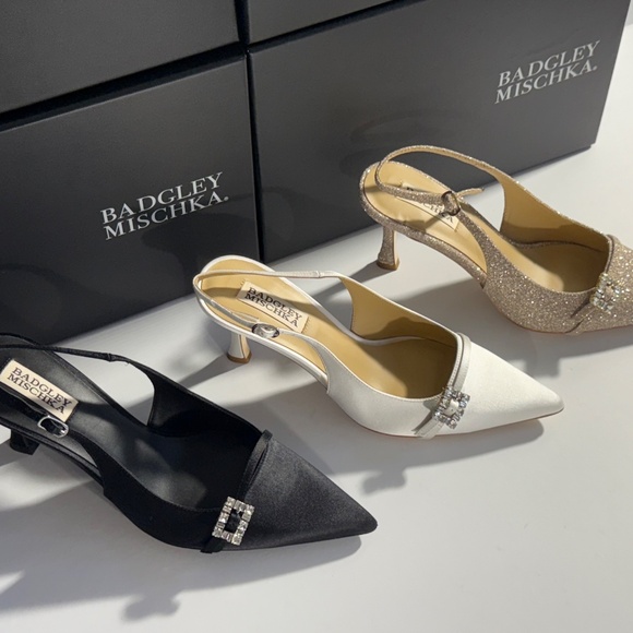 Badgley Mischka Women's Annmarie Jeweled Slingback Stiletto Pumps new VARIETY - Picture 11 of 15